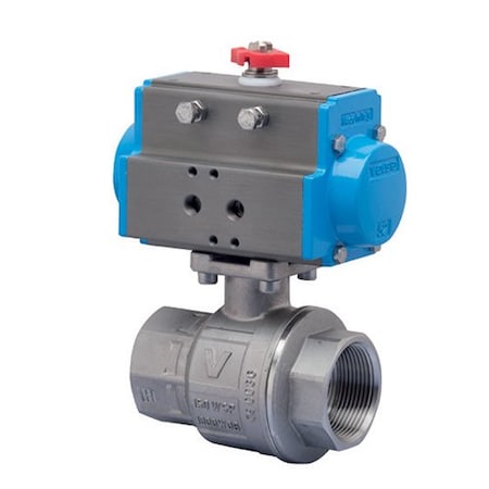 Bonomi North America 1in 2-WAY STAINLESS STEEL BALL VALVE & DOUBLE ACTING PNEUMATIC ACTUATOR 8P0133-1